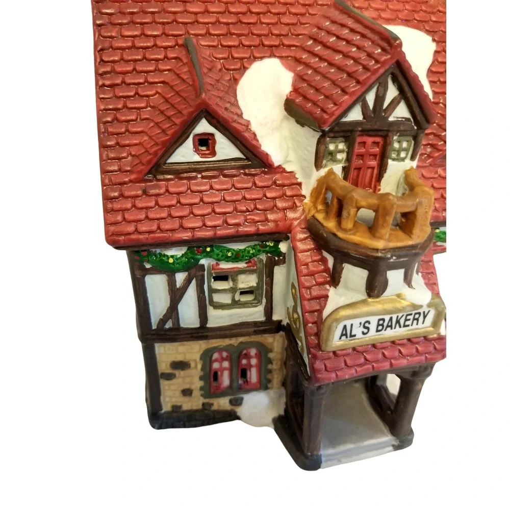 Vtg Christmas Traditions Alpine Village Collection Al's Bakery Light Cord